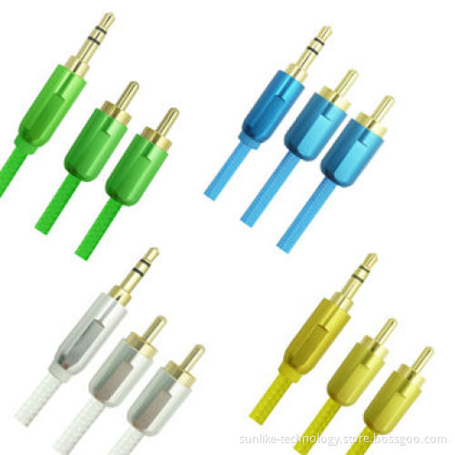 Aux Audio Cable with High-end Metal Shell Nylon Braiding